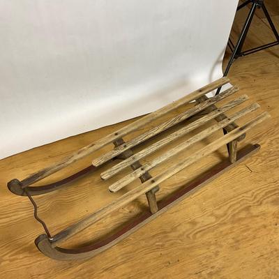 Z506 Vintage Wood & Metal Sled-European Style