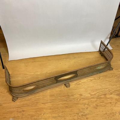 Z507 Antique Edwardian Copper Fireplace Fender