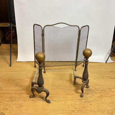 Z509 Vintage Brass Fireplace Accessories