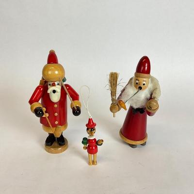Z536 Vintage Wooden Santa Räuchermanchen German Smokers