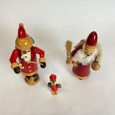 Z536 Vintage Wooden Santa Räuchermanchen German Smokers