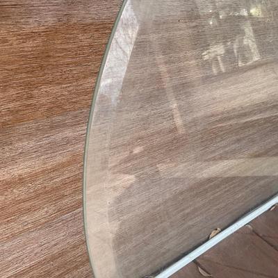 O544 Oval Beveled Glass Table Top