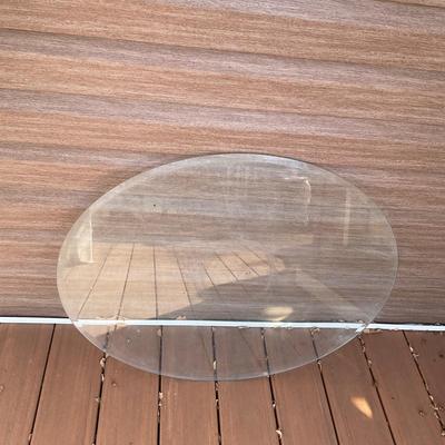 O544 Oval Beveled Glass Table Top