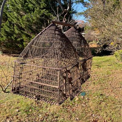 O554 Antique French Double Dome Joining Birdcage