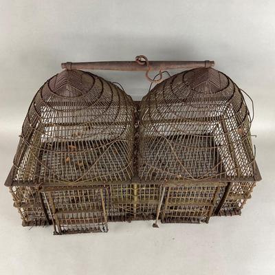 O554 Antique French Double Dome Joining Birdcage