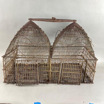 O554 Antique French Double Dome Joining Birdcage