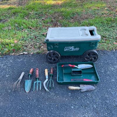 O576 Ames Lawn Buddy w/Misc. Garden Tools