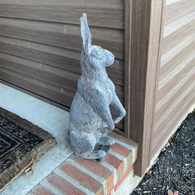 O581 Large Cast Concrete Jack Rabbit Garden Statue