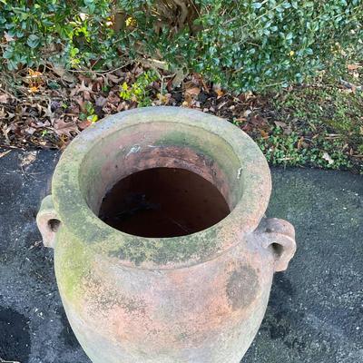 O563 Large Terra Cotta Double Handle Olive Jar