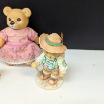 Bear Wear Lapel Pins - Cherished Teddies Porcelain Figures
