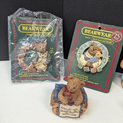 Bear Wear Lapel Pins - Cherished Teddies Porcelain Figures