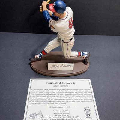 Eddie Mathew’s Authentic Autograph Figurine