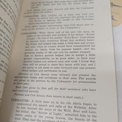 Cub Scout Ceremonies - The Boy Scouts Under Sealed Orders Book 1916 & Membership Cards 1956/1958