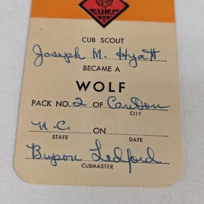 Cub Scout Ceremonies - The Boy Scouts Under Sealed Orders Book 1916 & Membership Cards 1956/1958