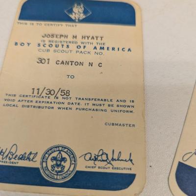 Cub Scout Ceremonies - The Boy Scouts Under Sealed Orders Book 1916 & Membership Cards 1956/1958