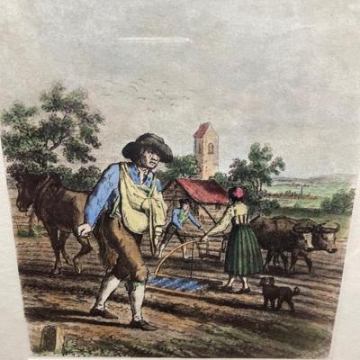 2 framed hand signed art