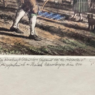 2 framed hand signed art