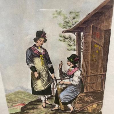 2 framed hand signed art