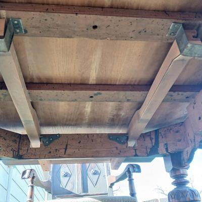 Antique dining room table with six matching chairs well over 100 years old!