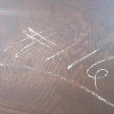 Antique dining room table with six matching chairs well over 100 years old!