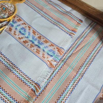 Laverne Elliott framed artwork with arrowhead and pottery - Dreamcatcher s- hand carved & painted candle sconces and a leanin'...