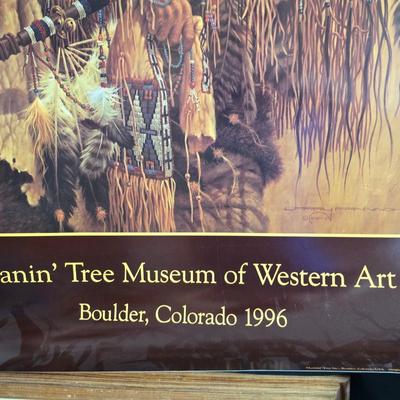 Laverne Elliott framed artwork with arrowhead and pottery - Dreamcatcher s- hand carved & painted candle sconces and a leanin'...