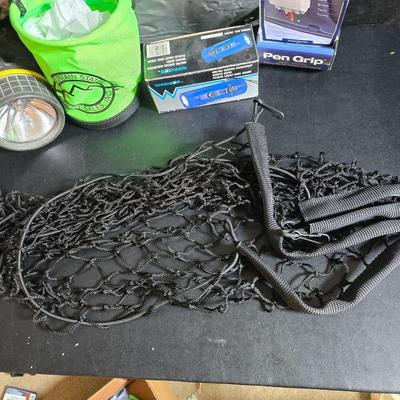 Auto mobile organization & care - Windshield shades - Cargo net - flashlights and more