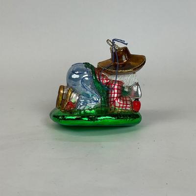 Z586 Christopher Radko Glass Gardener Santa Ornament