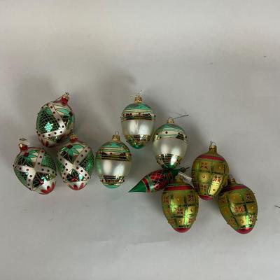 Z590 Lot of Poland Handblown Glass Ornaments