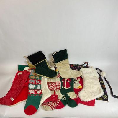 Z700 Large Lot of Christmas Stockings with Apron