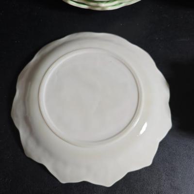 Fun dinnerware - Vegetable mugs and flower bowls with leaf plates