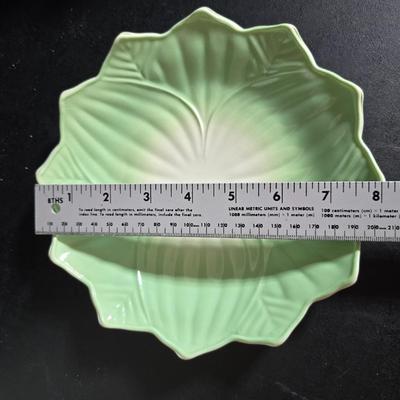 Fun dinnerware - Vegetable mugs and flower bowls with leaf plates