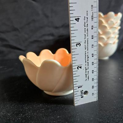 Fun dinnerware - Vegetable mugs and flower bowls with leaf plates