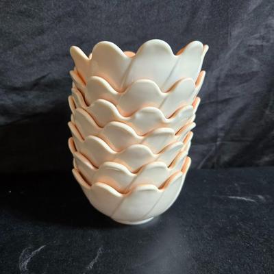 Fun dinnerware - Vegetable mugs and flower bowls with leaf plates