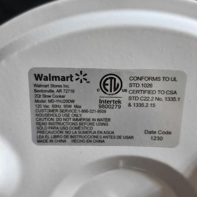 Small Rival crockpot with glass lidded leftover containers, quilted hot pads, spoon rest and more