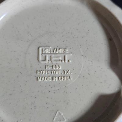 Small Rival crockpot with glass lidded leftover containers, quilted hot pads, spoon rest and more