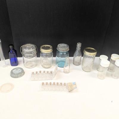 Various Sizes Of Bottles & Canning Jars