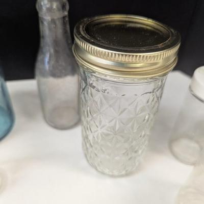 Various Sizes Of Bottles & Canning Jars