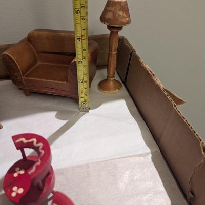 Vintage Dollhouse Wooden Furniture #1