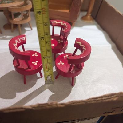 Vintage Dollhouse Wooden Furniture #1