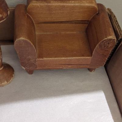 Vintage Dollhouse Wooden Furniture #1