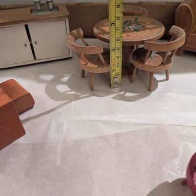 Vintage Dollhouse Wooden Furniture #1