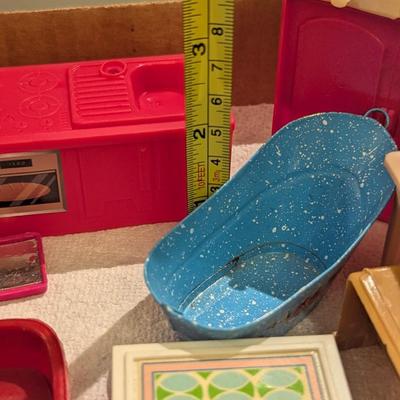 Vintage Plastic Dollhouse Furniture #2