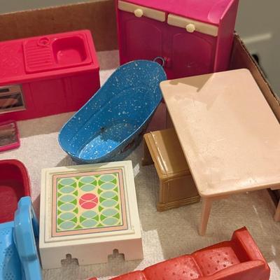 Vintage Plastic Dollhouse Furniture #2