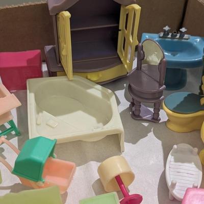 Vintage Wood & Plastic Dollhouse Furniture #3