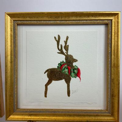 Z712 Set of Four Original Christmas Watercolors by Sandra McCormick