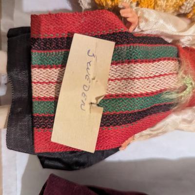 Vintage Doll w/ Crocheted Dress & Formal Dress - Vintage Sweden Doll - Eyes Open & Close