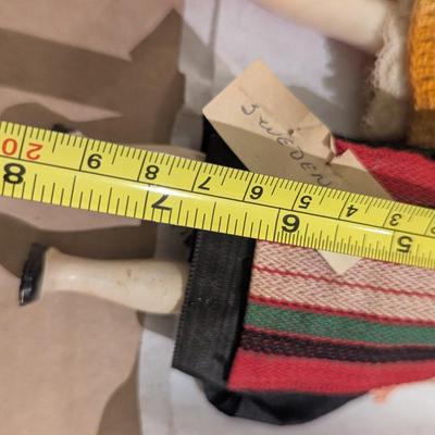 Vintage Doll w/ Crocheted Dress & Formal Dress - Vintage Sweden Doll - Eyes Open & Close