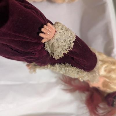 Vintage Doll w/ Crocheted Dress & Formal Dress - Vintage Sweden Doll - Eyes Open & Close