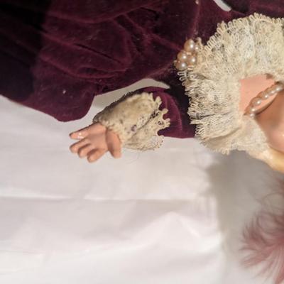 Vintage Doll w/ Crocheted Dress & Formal Dress - Vintage Sweden Doll - Eyes Open & Close